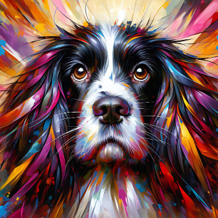 Quebra-cabeça Impressão de Arte em Acrílico do Cão English Sprin