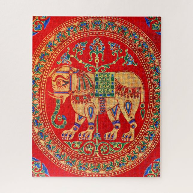 Quebra-cabeça Impressão de elefante da Índia Oriental (Vertical)