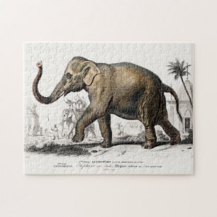 Quebra-cabeça Impressão de Ilustração de Elefante
