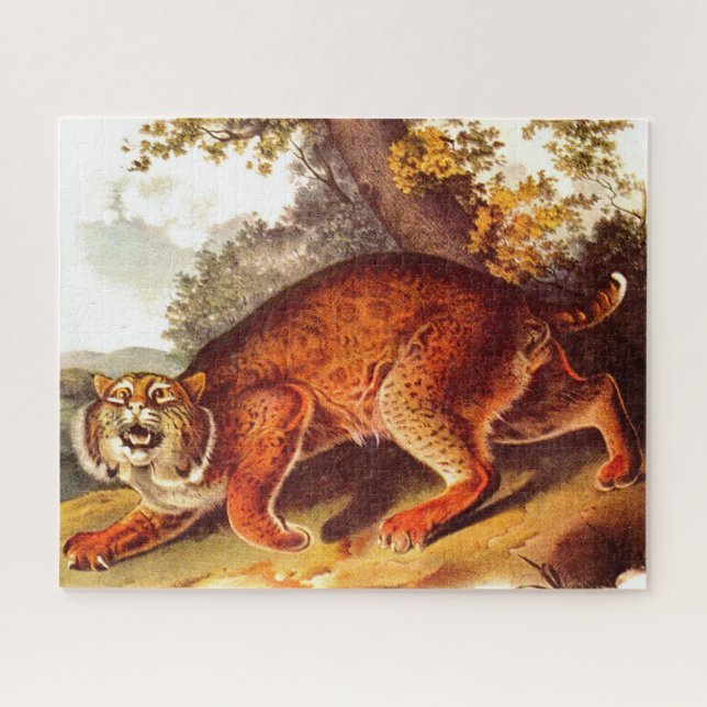 Quebra-cabeça impressão de lince do século XIX (Horizontal)