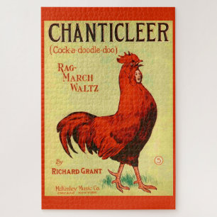 Quebra-cabeça impressão de música Chanticleer sheet 1910