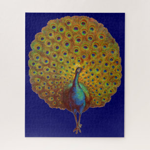 Quebra-cabeça impressão de pavão vitoriano