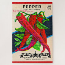 impressão de pimenta de caiena de 1950s