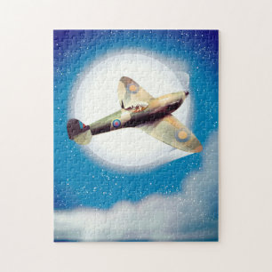 Quebra-cabeça Impressão de poster de viagens da aeronave Spitfir