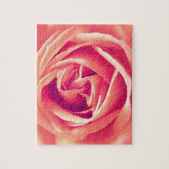 Quebra-cabeça Impressão de rosa-rosa-coral (Vertical)