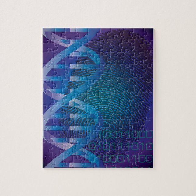 Quebra-cabeça Impressão Digital de DNA Ciência Médica (Vertical)