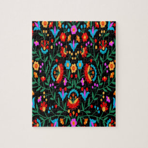 Quebra-cabeça Impressão Floral Colorida Brilhante