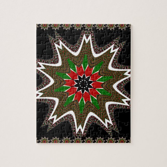 Quebra-cabeça Impressão/Gráfico de Cores de Sinalizador do Quêni (Vertical)