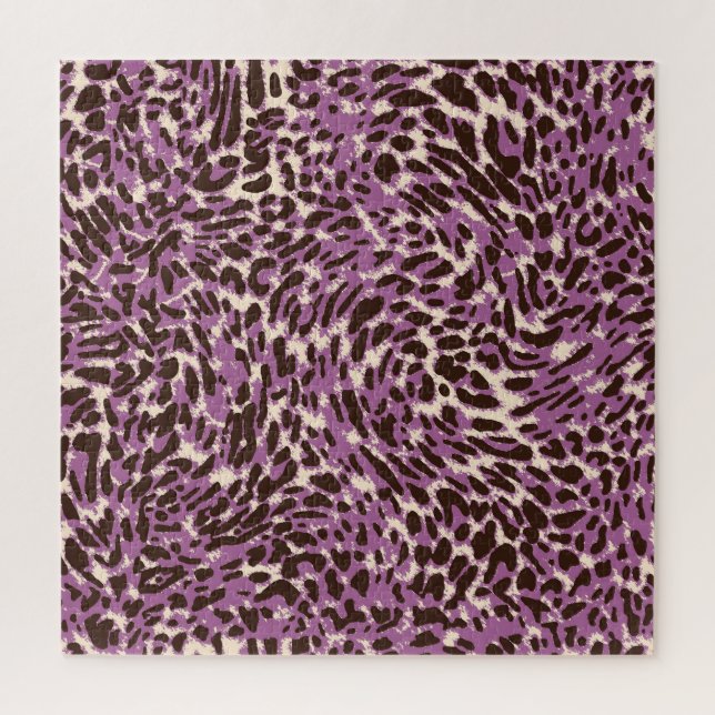 Quebra-cabeça Impressão Leopardo, Padrão Animal Clássico. (Vertical)