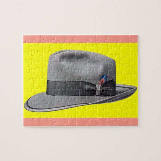 Quebra-cabeça impressão mens fedora da década de 50 (Horizontal)