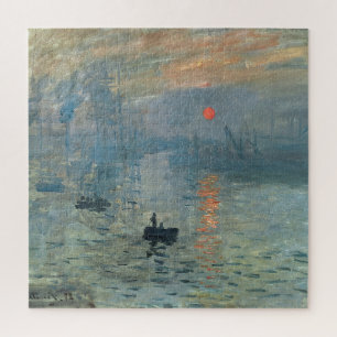 Quebra-cabeça Impressão Monet Sunrise Pintura Levante Solo