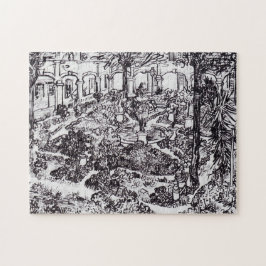 Quebra-cabeça Impressionismo Vincent Van Gogh Garten des Hospita