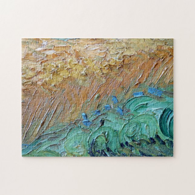 Quebra-cabeça Impressionismo Vincent Van Gogh Wheat Field com (Horizontal)