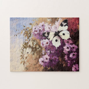 Quebra-cabeça Impressionista Butterfly Garden Pintura