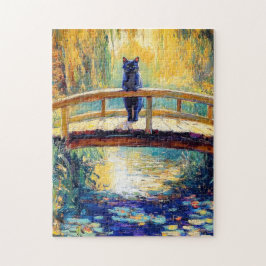 Quebra-cabeça Impressionista Pintura de Óleo de Lagoa Preta de G