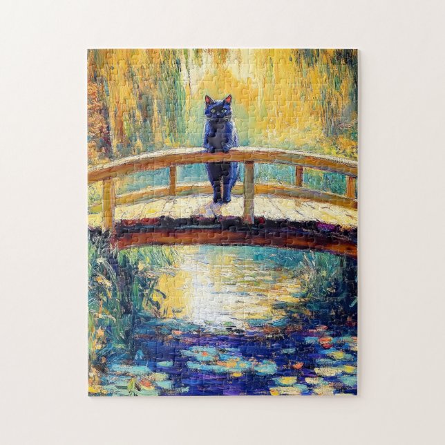 Quebra-cabeça Impressionista Pintura de Óleo de Lagoa Preta de G (Vertical)