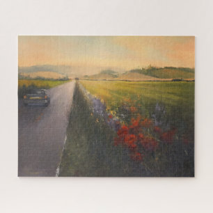 Quebra-cabeça Impressionística da Pintura em Estrada de Flores S