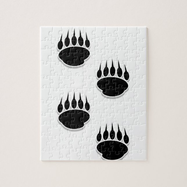 Quebra-cabeça Impressões de pata de urso preto (Vertical)