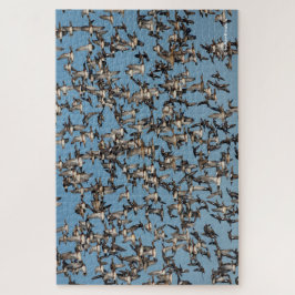 Quebra-cabeça Incrível Patos de inverno no voo