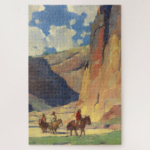 Quebra-cabeça “Índios Atravessando o Canyon de Chelly” por Edgar