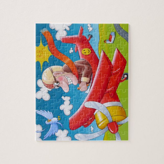 Quebra-cabeça infantil Barão Von Rouge (Vertical)