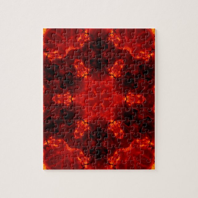 Quebra-cabeça Inferno Nexus - Arte Caleidoscópica Fiery (Vertical)