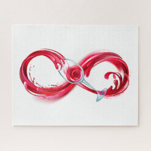 Quebra-cabeça Infinidade com vinho tinto