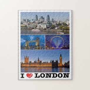 Quebra-cabeça Inglaterra - Londres - I Love -