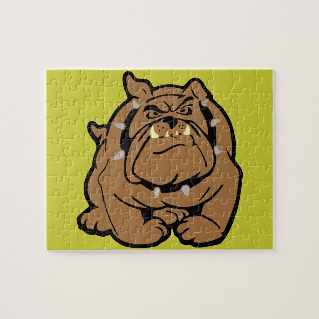 Quebra-cabeça Inglês Bulldog Cartoon (Horizontal)