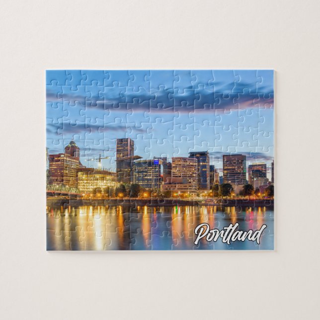 Quebra-cabeça Início da Noite em Portland, Oregon (Horizontal)