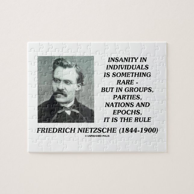 Quebra-cabeça Insanidade Nos Indivíduos Algo Raro Nietzsche (Horizontal)