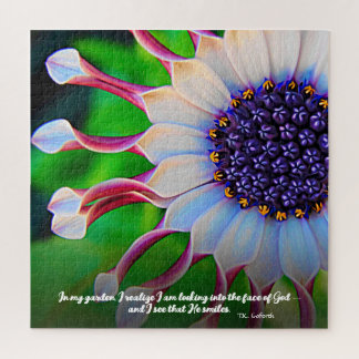 Quebra-cabeça Inspiration Purple Daisy Deus Sorri Floral
