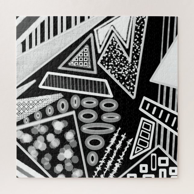 Quebra-cabeça Inspirou a Moda da Pista Preta e Branca 2022 (Vertical)