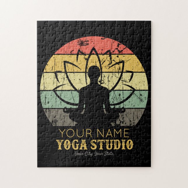 Quebra-cabeça Instrutor de Malhação do Yoga Studio Personalizado (Vertical)