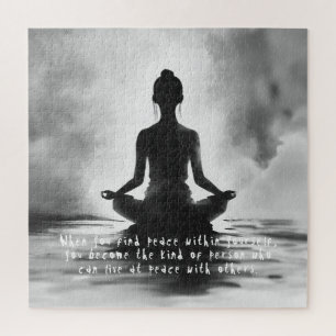 Quebra-cabeça Instrutor de Meditação de Yoga Lotus Pose Pintura