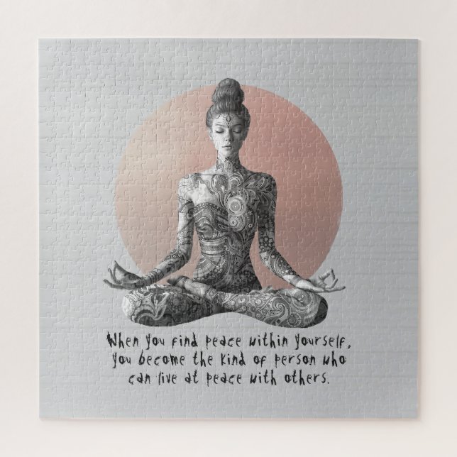 Quebra-cabeça Instrutor de Meditação Yoga Reiki Master Lotus Pos (Vertical)