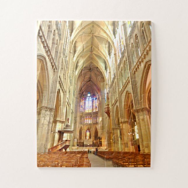 Quebra-cabeça Interior da catedral de Metz, France (Vertical)