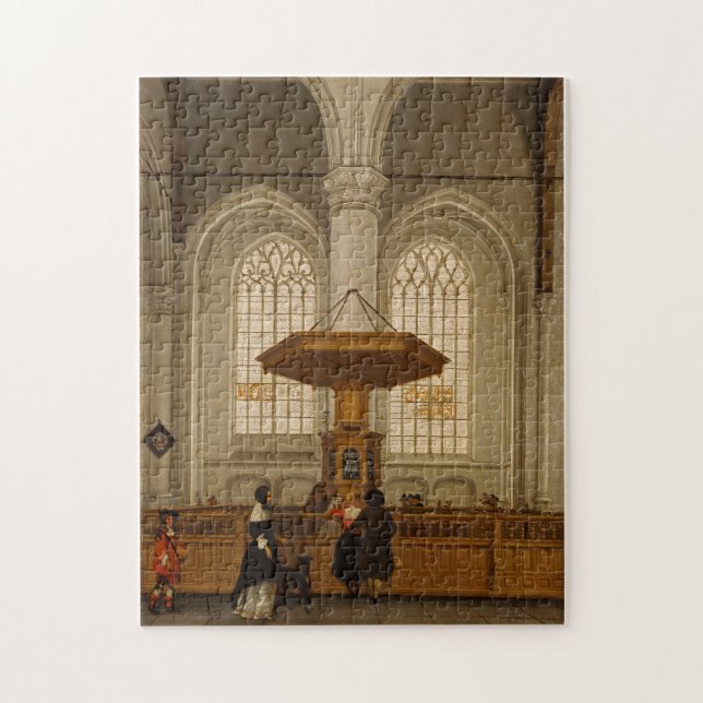 Quebra-cabeça Interior do Laurenskerk em Rotterdam, 1662 (Vertical)