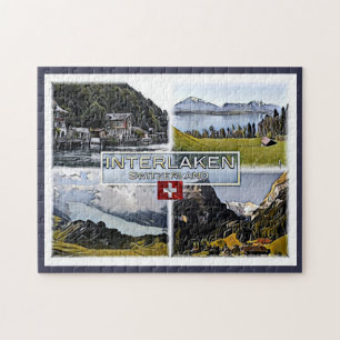 Quebra-cabeça Interlaken - Suiça - Mosaico -
