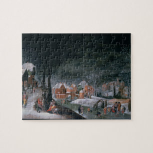 Quebra-cabeça Inverno (óleo no painel) (veja igualmente 166905,