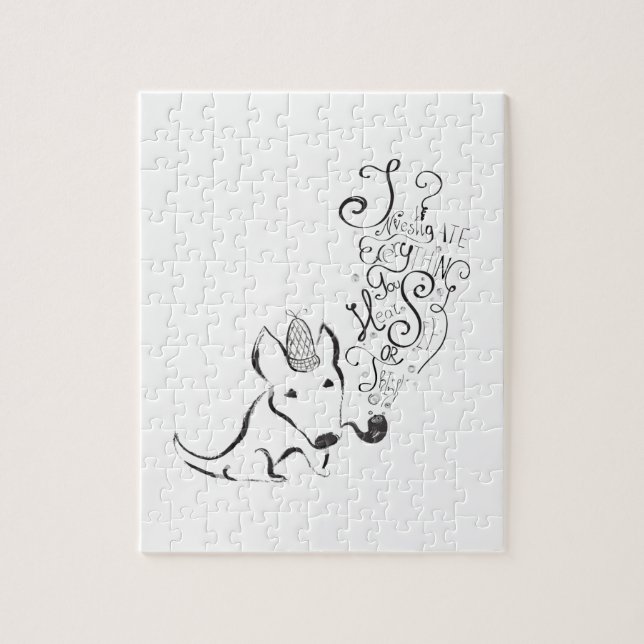 Quebra-cabeça Investigar tudo o que é inglês Bull Terrier art (Vertical)