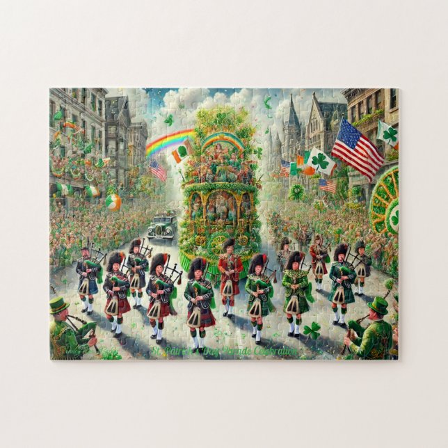 Quebra-cabeça Irish Celebration, St. Patrick's Day Parade (Horizontal)