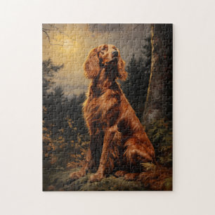 Quebra-cabeça Irish Setter à noite