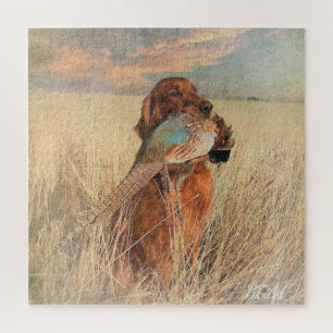 Quebra-cabeça Irish Setter com faisão