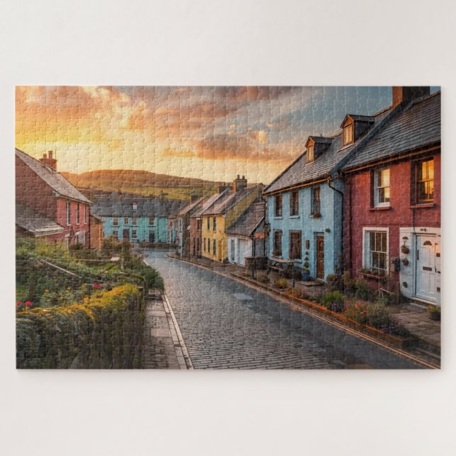 Quebra-cabeça Irish Village Jigsaw Puzzle (Horizontal)
