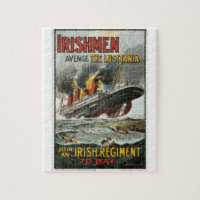 Irishmen vinga o Poster Lusitania_Propaganda