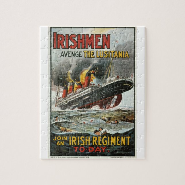 Quebra-cabeça Irishmen vinga o Poster Lusitania_Propaganda (Vertical)