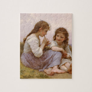 Quebra-cabeça Irmãs e Música Fluta de Bouguereau