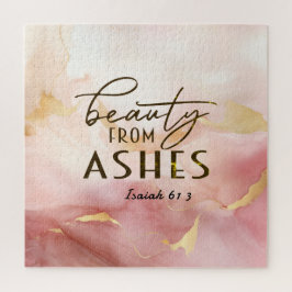 Quebra-cabeça Isaiah 61 3 Beleza da Bíblia Ashes Verse Pink