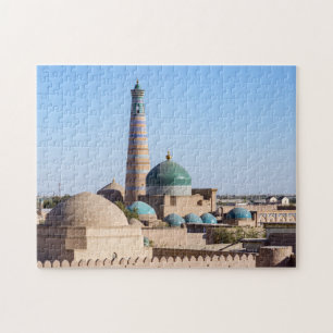 Quebra-cabeça Islam Khodja Minaret & mesque - Khiva, Uzbequistã